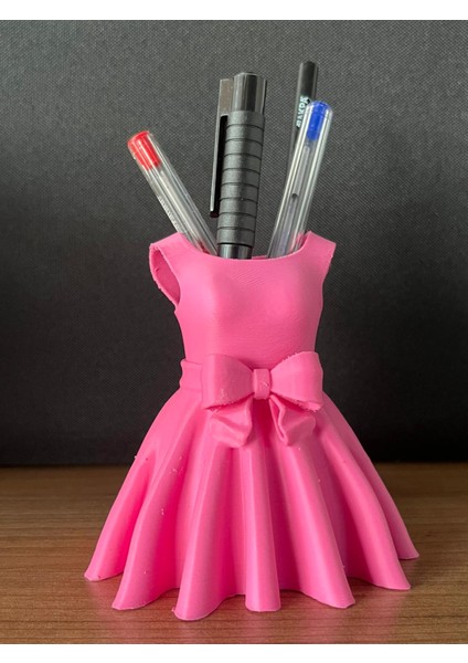 Elbise Şeklinde Makyaj Fırçalık ve Kalemlik Kutusu Fırça Organizer Dekoratif Makyaj Masa Düzenleyici indirimleri