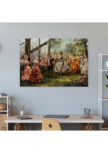 Rokoko Tarzı Resim Cam Tablo - Rokoko Tarzı Resim Cam Tablo Duvar Dekorasyonu Ev Dekorasyonu modelleri