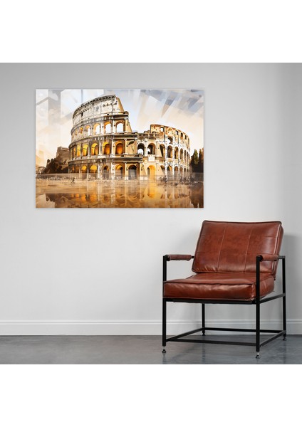 Roma Cam Tablo - Roma Roma Kolosseum Modern Soyut Çağdaş modelleri