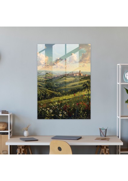 Rüya Gibi Manzara Cam Tablo Sanatı - Raffaello Sanzio Cam Tablo Ev Dekorasyonu fiyatları