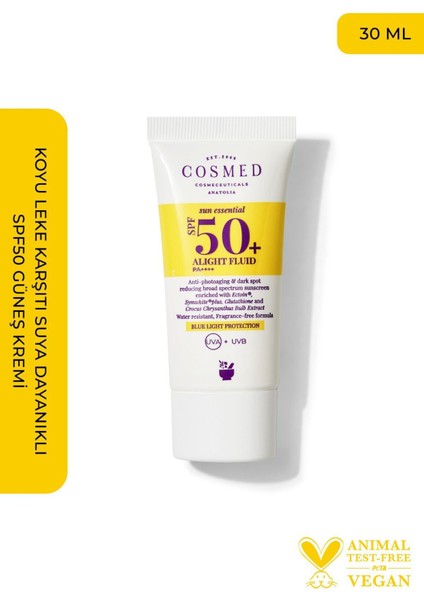 Sun Essential SPF50+ Güneş Kremi - Tüm Cilt Tipleri İçin Vegan, Renksiz, UVA/UVB Koruma ve Nemlendirici Formül, 30 ml fırsatları