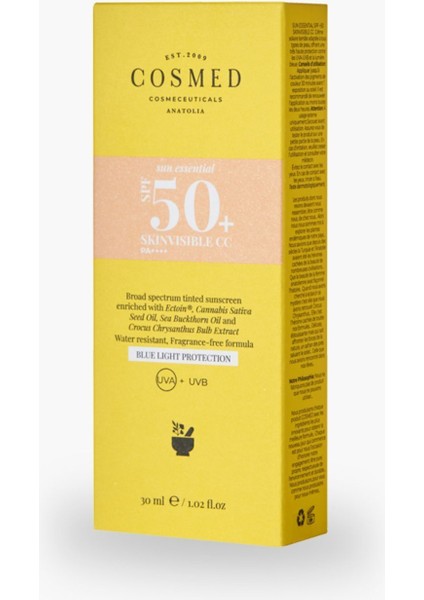 Sun Essential SPF50+ Krem - Tüm Cilt Tipleri İçin Suya ve Tere Dayanıklı, Vegan Formül, 30 ml