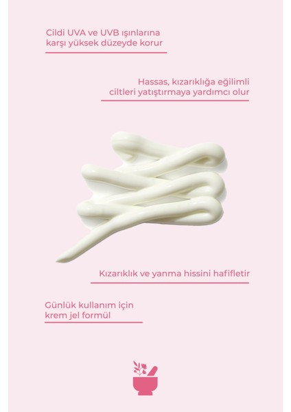 Güneş Kremi SPF 50+ Hassas Ciltler İçin Suya Dayanıklı UVA UVB Koruma 40 ml Nemlendirici Formül indirimleri