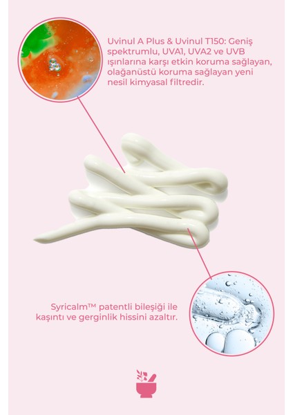 Güneş Kremi SPF 50+ Hassas Ciltler İçin Suya Dayanıklı UVA UVB Koruma 40 ml Nemlendirici Formül