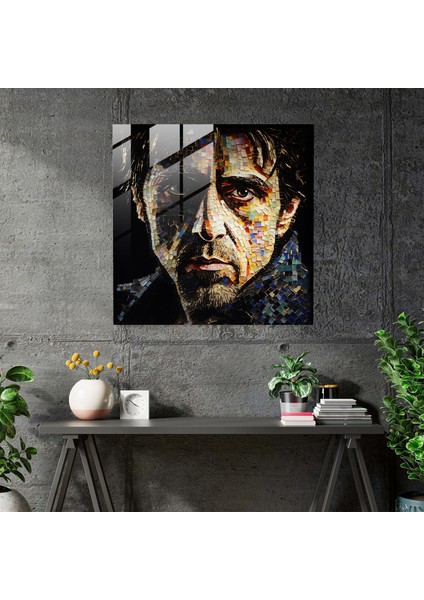 Scarface Mozaik Cam Tablo - Scarface Mozaik Sanat Eseri Kusursuz Ustalık Modern Sanat fiyatları