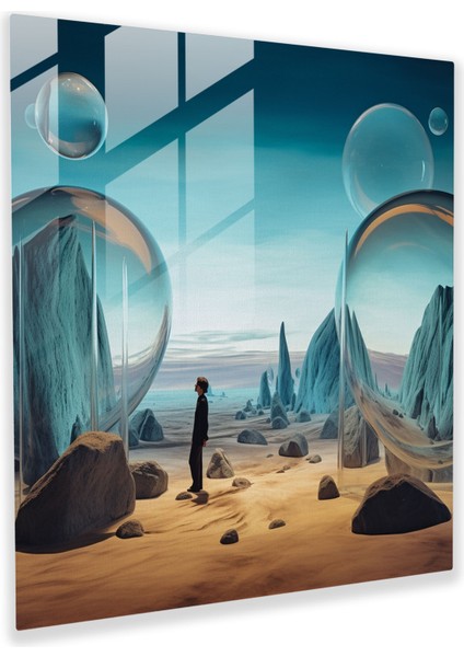 Rolling Stones Cam Tablo Sanatı - Surrealist Cam Duvar Sanatı