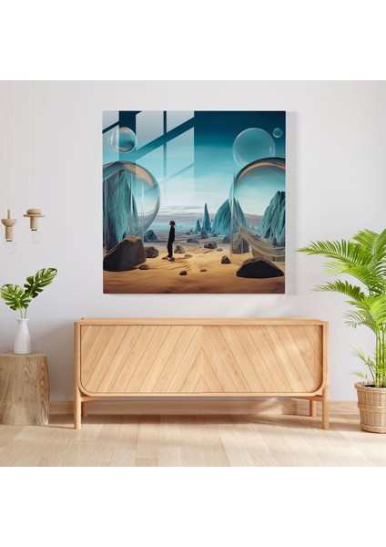 Rolling Stones Cam Tablo Sanatı - Surrealist Cam Duvar Sanatı modelleri