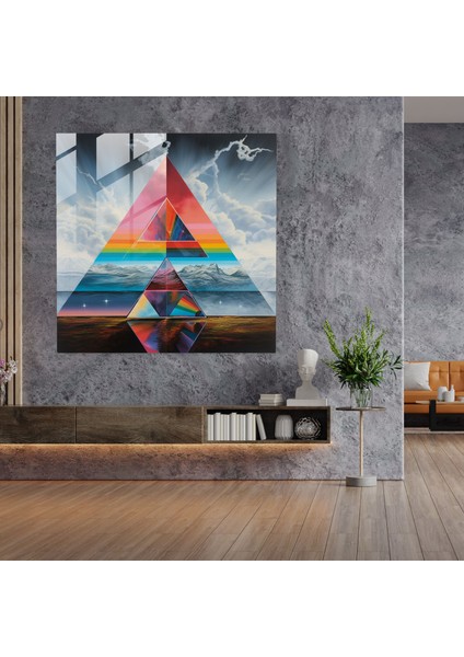 Pink Floyd Cam Tablo - Modern Albüm Sanatı - Ev Dekorasyonu Cam Sanatı Modern modelleri