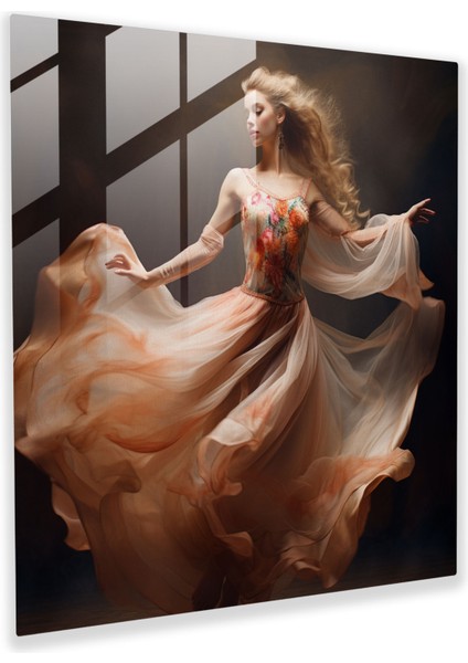 Rönesans Bale Cam Tablosu - Rönesans Rönesans Esintili Kostüm Hareketli Güzellik Duvar Dekoru