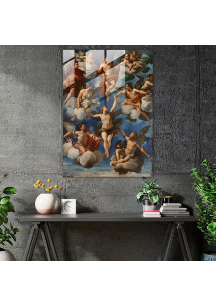 Alegorik Mitoloji Cam Tablo Sanatı - Raffaello Sanzio Ev Dekorasyonu Cam Tablo fiyatları