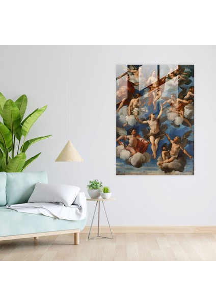 Alegorik Mitoloji Cam Tablo Sanatı - Raffaello Sanzio Ev Dekorasyonu Cam Tablo modelleri