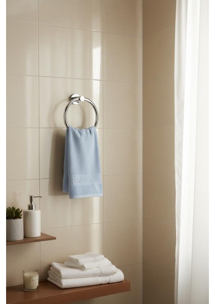 6'lı Mavi Greek El Havlusu - 50 x 90 cm , 225 Gr, Pamuk, Spa ve Otel Havlusu, Günlük Kullanıma Uygun fırsatları