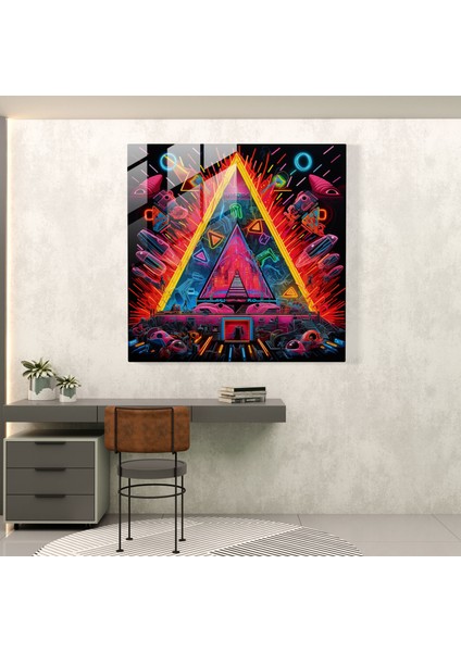 Pink Floyd Cam Tablo - Neon Sanat - Modern Duvar Sanatı fiyatları