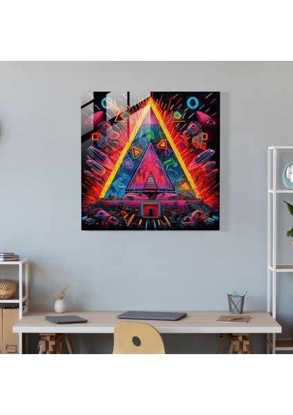 Pink Floyd Cam Tablo - Neon Sanat - Modern Duvar Sanatı modelleri