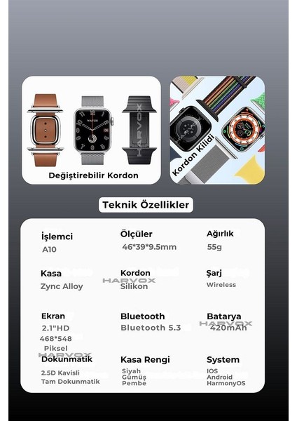 Watch 10 Pro+ Akıllı Saat Iphone ve Android Tüm Telefonlara Uyumludur indirimleri