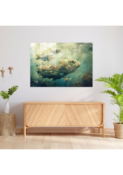 Salvador Dali Cam Tablo - Masalsı Denizaltı Dünyası - Ev Dekorasyonu fiyatları