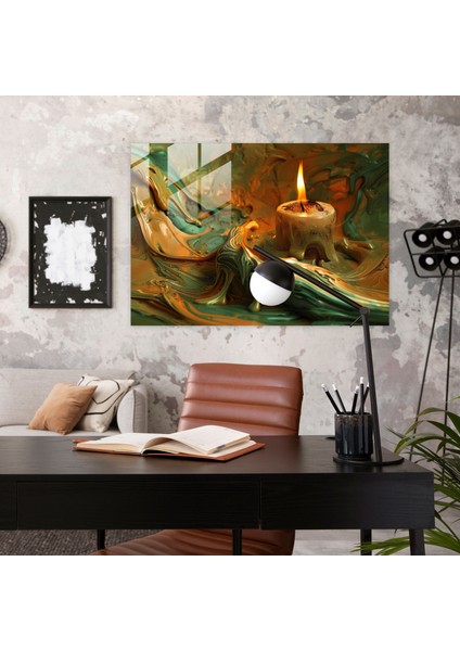 Salvador Dali Eriyen Mumlu Cam Duvar Sanatı - Modern Sanat Sürrealizm Duvar Dekorasyonu fiyatları