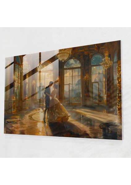 Rokoko Tarzı Resim Cam Tablo - Rokoko Tarzı Resim Cam Tablo Cam Sanatı