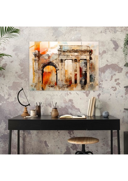 Roma Forumu Cam Tablosu - Soyut Karışık Medya Sanatı - Roma Ev Dekorasyonu Gizem Cam Sanatı fiyatları