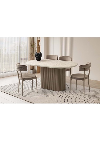 Mobilgen (Sadece Masa) Cappicino Manolya Ayak Orkide Masa