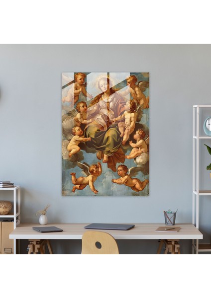 Raffaello Sanzio Cam Tablo Sanatı - Modern Tasarım Duvar Dekorasyonu fiyatları