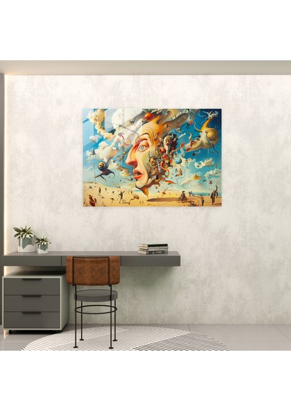 Canlı Rüya Dünyası Cam Tablo - Salvador Dali Canlı Rüya Dünyası Masalsı Karakterler modelleri