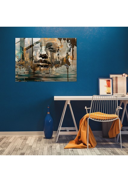 Erimeyen Yüzler Cam Tablo - Salvador Dali Modern Sanat Ev Dekorasyonu Cam Sanatı modelleri