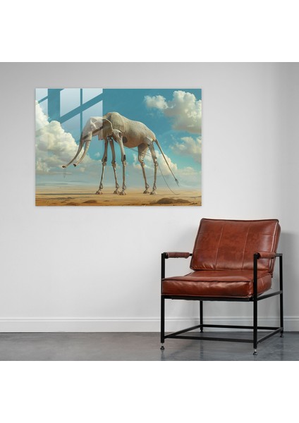 Masalsı Fil Cam Tablo - Salvador Dali Cam Tablo Ev Dekorasyonu Cam Duvar Sanatı modelleri