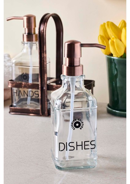 Rame Eskitme Metal Standlı Retro 2 Li Sıvı Sabunluk 500 ml fiyatları