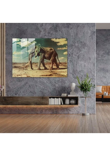 Salvador Dali Uzun Bacaklı Fil Cam Tablosu - Salvador Dali Sürrealizm Duvar Dekorasyonu fiyatları