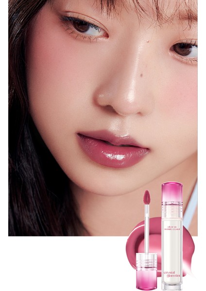 Yapışkanlık Hissi Vermeyen Yoğun Işıltılı Tint CLIO Crystal Glam Tint (04 Pale Plum)