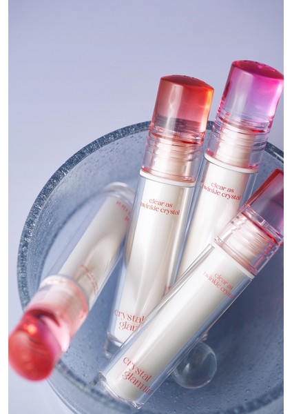 Yapışkanlık Hissi Vermeyen Yoğun Işıltılı Tint CLIO Crystal Glam Tint (04 Pale Plum)