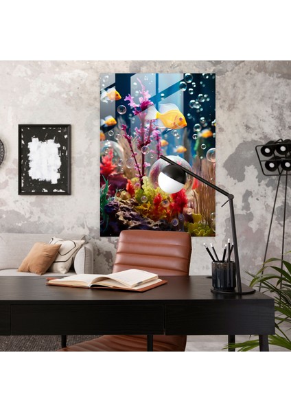 Gerçekçi Cam Heykel - Sualtı Cam Tablosu - Camdan Sanat Heykeli Cam Sanatı Cam Duvar Sanatı Modern Sanat modelleri