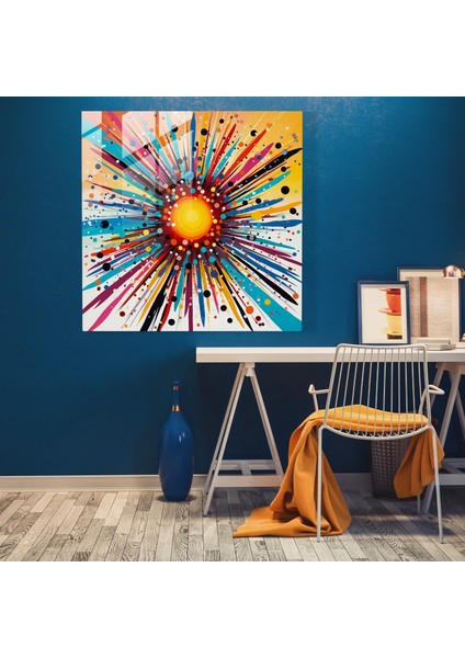 Renkli Parıltılı Şafak Cam Tablo - Şafak Pozitiflik Cam Tablo Güneşin Doğuşu fiyatları