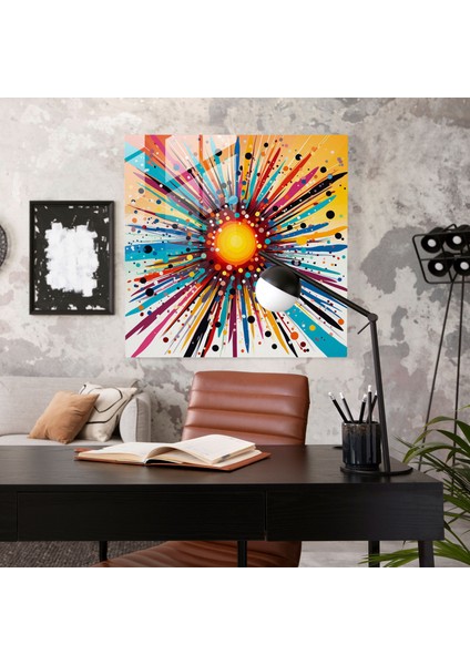 Renkli Parıltılı Şafak Cam Tablo - Şafak Pozitiflik Cam Tablo Güneşin Doğuşu modelleri