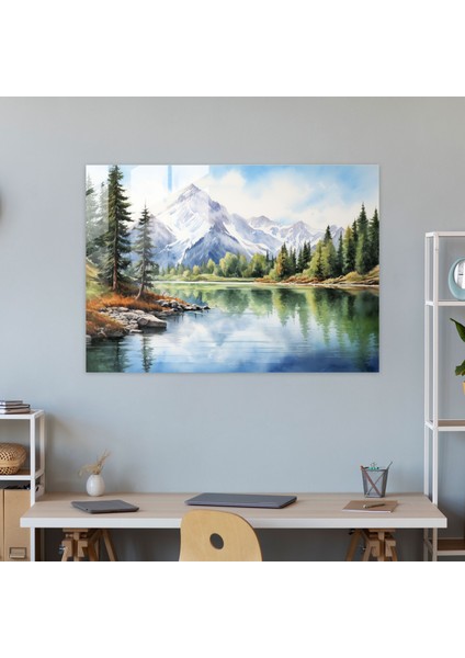 Seyahat Cam Tablo - Seyahat Sessiz Göl Ev Dekorasyonu fiyatları