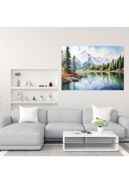 Seyahat Cam Tablo - Seyahat Sessiz Göl Ev Dekorasyonu modelleri