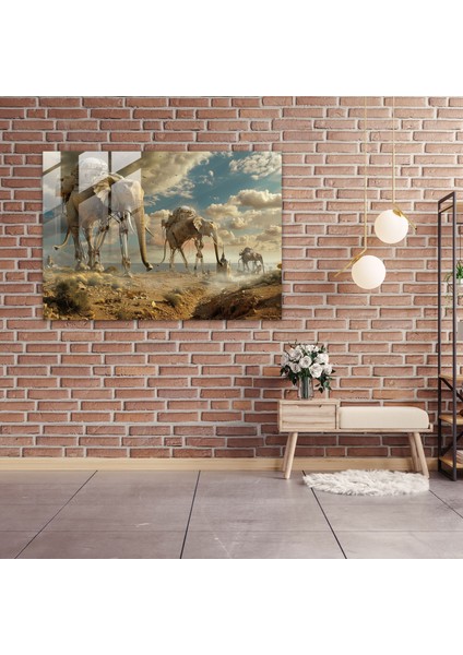 Salvador Dali Cam Tablo - Uzun Bacaklı Filli - Ev Dekorasyonu Cam Sanatı Rüya Gibi fiyatları