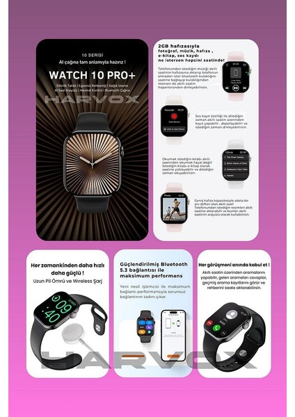 Watch 10 Pro+ Akıllı Saat Iphone ve Android Tüm Telefonlara Uyumludur indirimleri