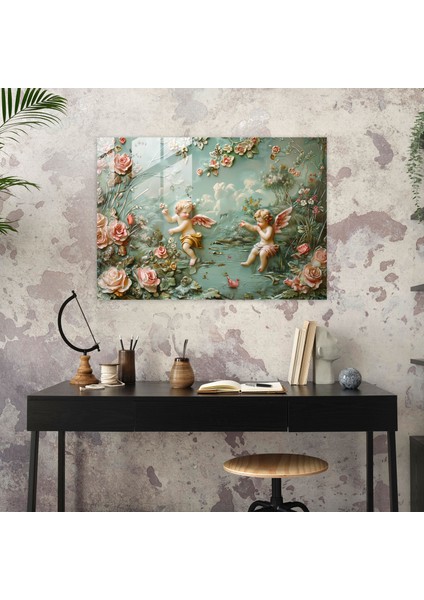 Rokoko Tarzı Tablo Cam Duvar Sanatı - Rokoko Tarzı Tablo Cam Sanatı Ev Dekorasyonu Modern Sanat modelleri