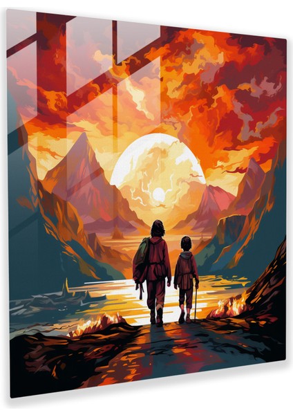 Yüzüklerin Efendisi Cam Tablo - Dostluk Yolculuğu - Ev Dekorasyonu Duvar Dekorasyonu