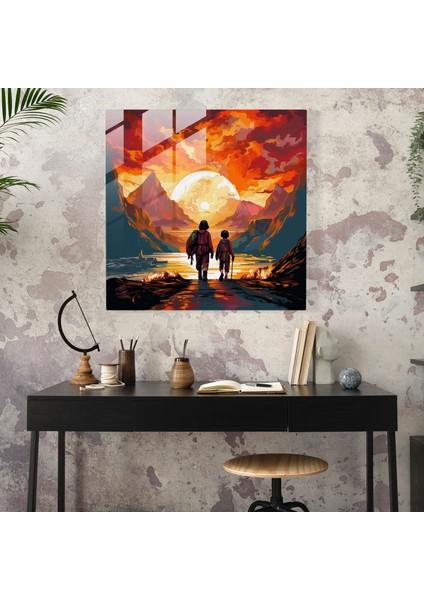 Yüzüklerin Efendisi Cam Tablo - Dostluk Yolculuğu - Ev Dekorasyonu Duvar Dekorasyonu modelleri