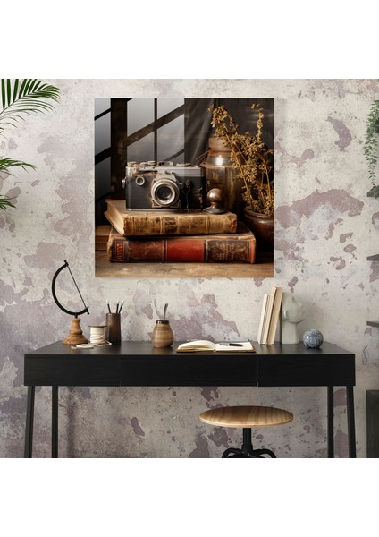 Rustik Vintage Kamera Cam Tablo - Rustik Cam Sanatı Modern Sanat Rustik Antikalar fiyatları