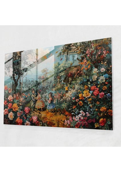 Rokoko Tarzı Tablo Duvar Dekorasyonu - Rokoko Tarzı Tablo Cam Tablo Sanatı Ev Dekorasyonu Duvar Dekorasyonu