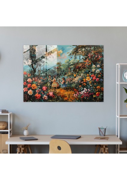 Rokoko Tarzı Tablo Duvar Dekorasyonu - Rokoko Tarzı Tablo Cam Tablo Sanatı Ev Dekorasyonu Duvar Dekorasyonu fiyatları