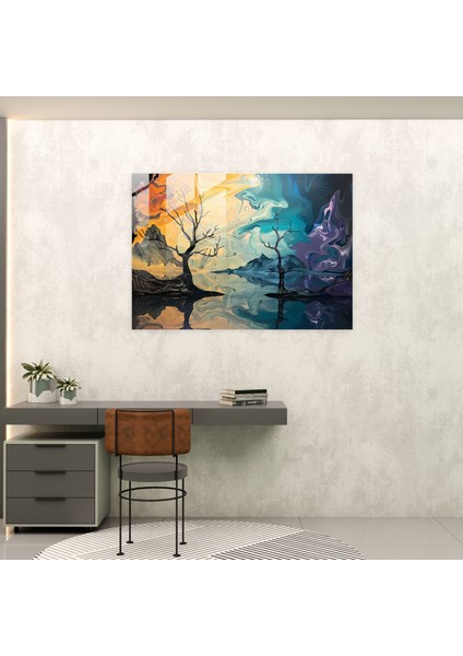 Salvador Dali Eritilen Manzara Cam Duvar Sanatı - Surrealizm Cam Duvar Sanatı Salvador Dali modelleri