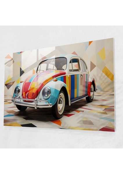 Modern Volkswagen Beetle Cam Tablosu - Volkswagen Beetle Cam Sanatı Cam Duvar Sanatı