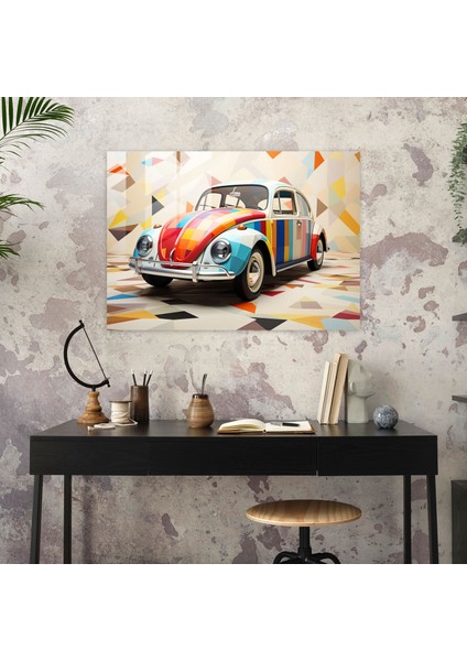 Modern Volkswagen Beetle Cam Tablosu - Volkswagen Beetle Cam Sanatı Cam Duvar Sanatı fiyatları