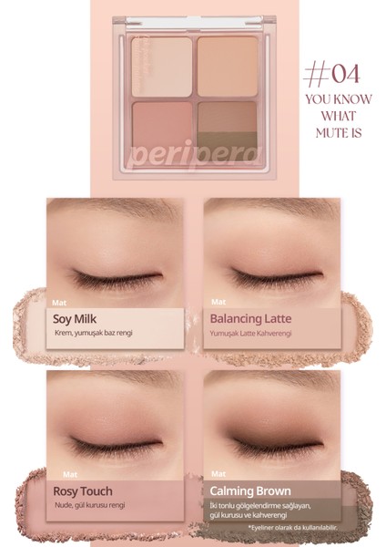 Mat, Parıltılı Tonlarda 5'li Far Paleti PERIPERA Ink Pocket Shadow Palette(04 You Know What Mute Is) modelleri