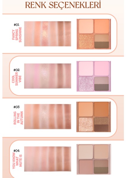 Mat, Parıltılı Tonlarda 5'li Far Paleti PERIPERA Ink Pocket Shadow Palette(04 You Know What Mute Is) fırsatları